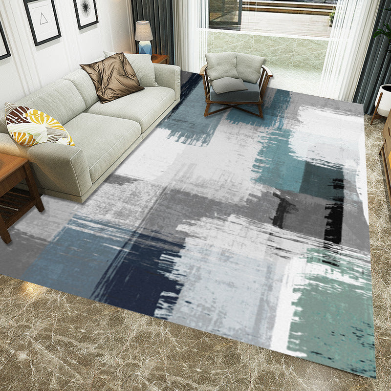 Multicolored Western rug Polypropylene Abstract print rug Easy care Pet-friendly rug for the bedroom | Bowlift