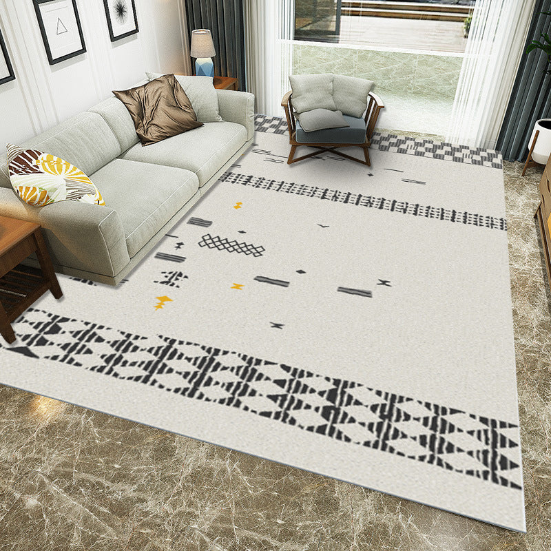 Multicolored Western rug Polypropylene Abstract print rug Easy care Pet-friendly rug for the bedroom | Bowlift