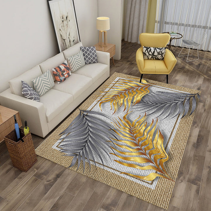 BowLift | Multicolor tropical rug polyester plant printed rug non-slip backing pet-friendly rug for living room