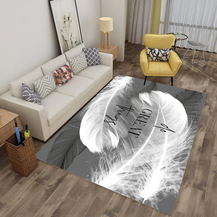 BowLift | Multicolor tropical rug polyester plant printed rug non-slip backing pet-friendly rug for living room