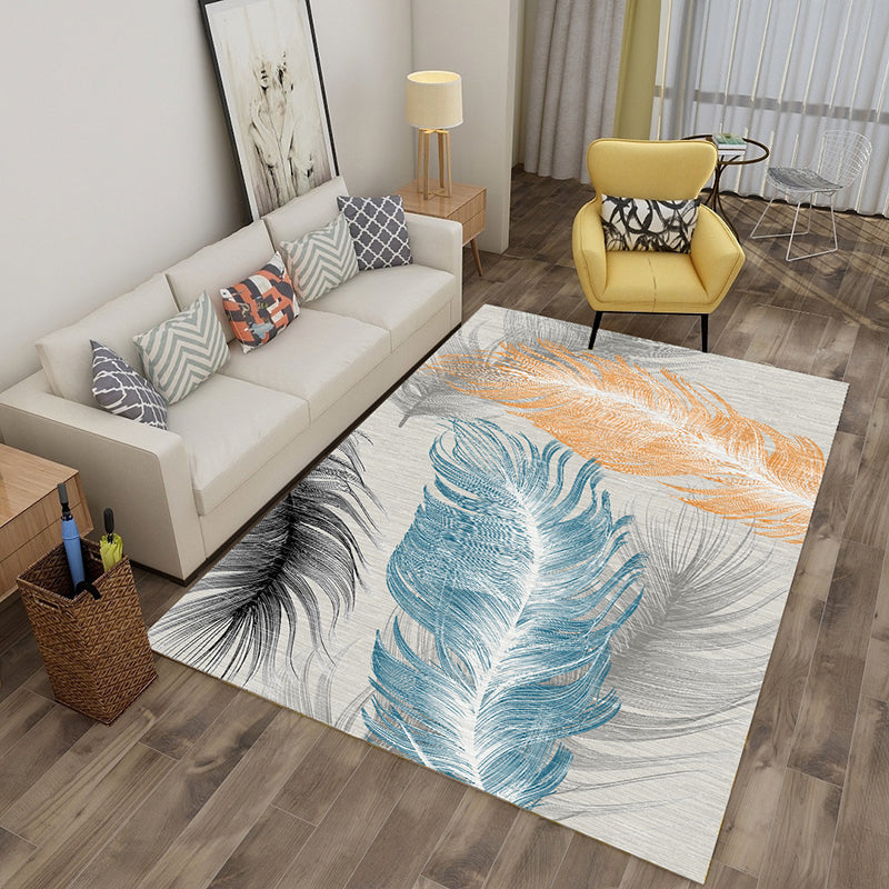BowLift | Multicolor tropical rug polyester plant-printed rug non-slip back pet-friendly rug for living room