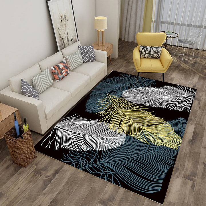 BowLift | Multicolor tropical rug polyester plant printed rug non-slip backing pet-friendly rug for living room