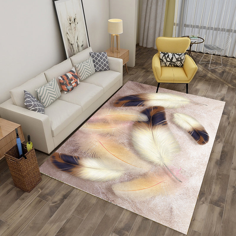 BowLift | Multicolor tropical rug polyester plant-printed rug non-slip back pet-friendly rug for living room