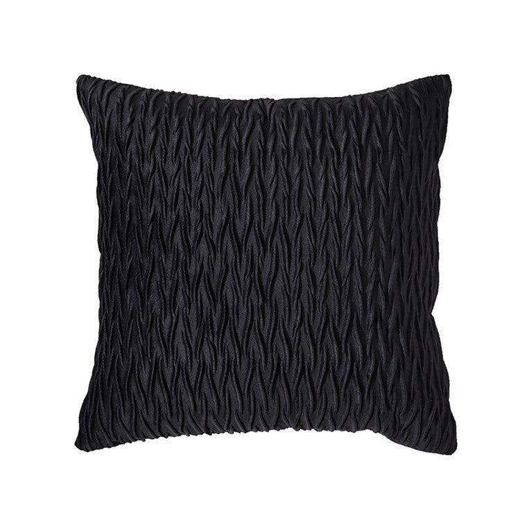 Velvet Ruched Square Throw Pillow Cushion Bowlift
