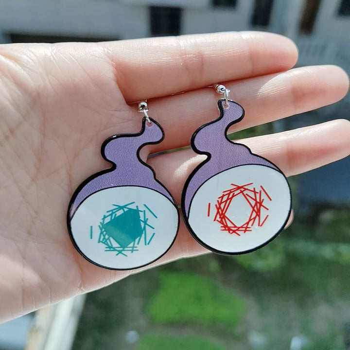 Playful Potion Bottle Dangle Earrings Bowlift