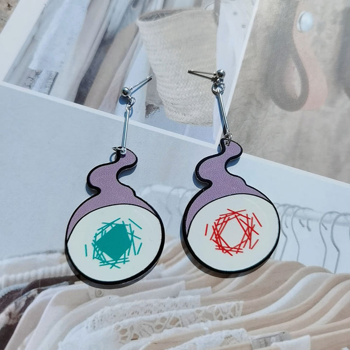 Playful Potion Bottle Dangle Earrings Bowlift