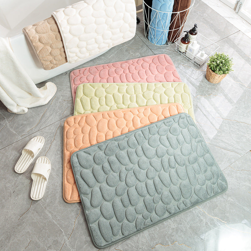 Luxury Soft Pebble Texture Bath Mat Bowlift