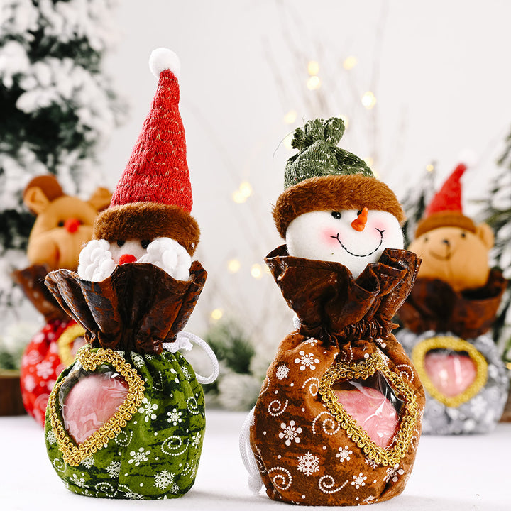 Cute Christmas figure with heart pouch Bowlift