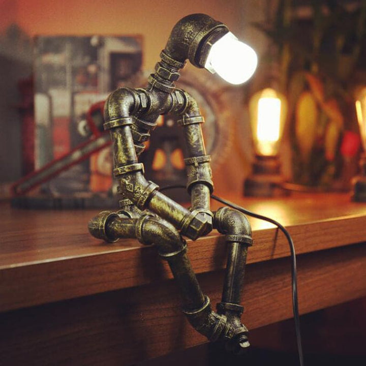 BowLift | RoboShine – Robust Robot Lamp made of Iron