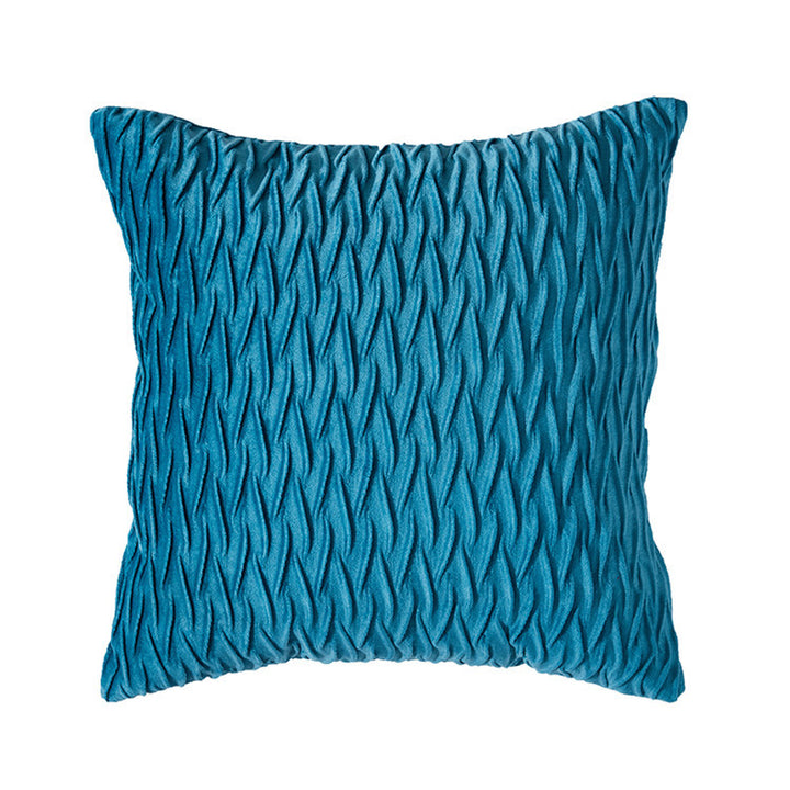 Velvet Ruched Square Throw Pillow Cushion Bowlift