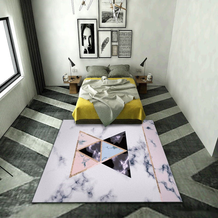 BowLift | Western garden printed rug Multicolor Polyester rug with non-slip backing Stain-resistant indoor rug for bedroom