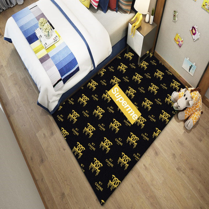 BowLift | Western garden printed carpet multicolored polyester carpet with non-slip backing stain-resistant indoor carpet for bedroom