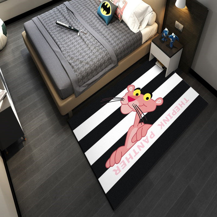 BowLift | Western garden printed rug Multicolor Polyester rug with non-slip backing Stain-resistant indoor rug for bedroom