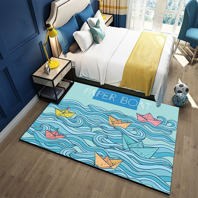 BowLift | Western garden printed rug Multicolor Polyester rug with non-slip backing Stain-resistant indoor rug for bedroom