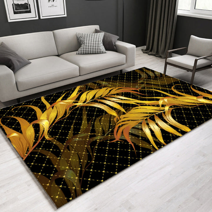 BowLift | Modern Plant Printed Carpet Multi-Color Polypropylene Area Rug Pet-Friendly Machine-Washable Rug for Room
