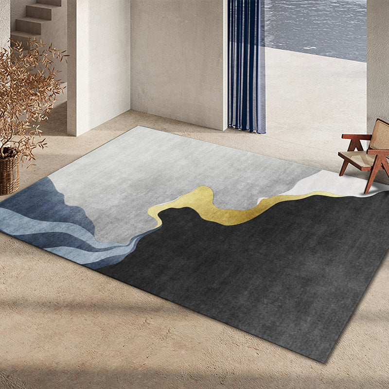 BowLift | Glam Home Decoration Rug Multicolored Abstract Print Rug Polypropylene Non-Slip Back Easy Care Rug