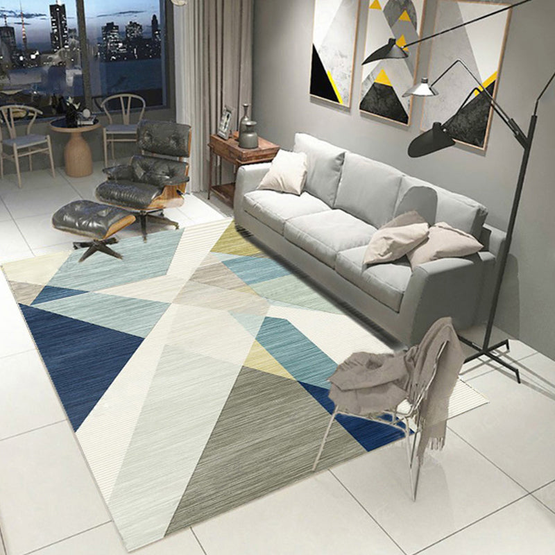 BowLift | New Product Geometric Rug Multi-Color Polyester Rug Pet-Friendly Stain Resistant Indoor Rug for Living Room