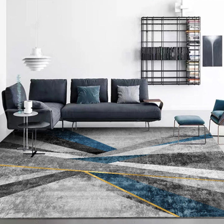 BowLift | New Product Geometric Rug Multi-Color Polyester Rug Pet-Friendly Stain Resistant Indoor Rug for Living Room