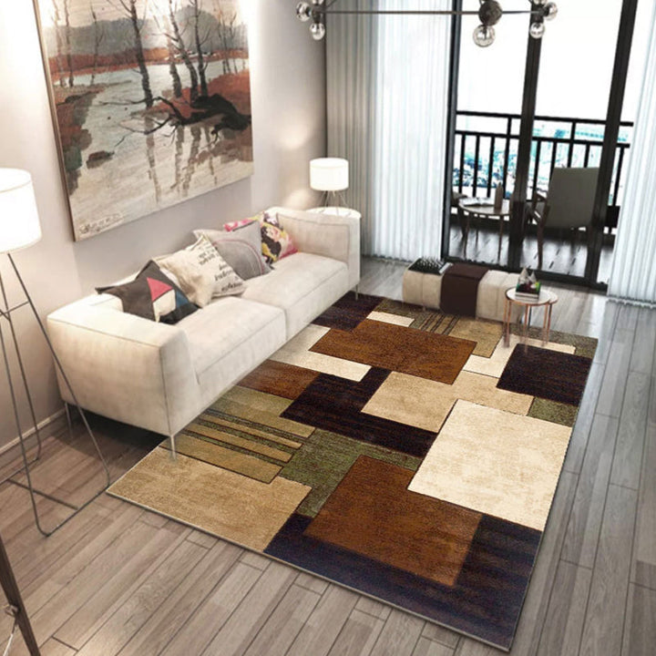 BowLift | New Product Geometric Rug Multi-Color Polyester Rug Pet-Friendly Stain Resistant Indoor Rug for Living Room