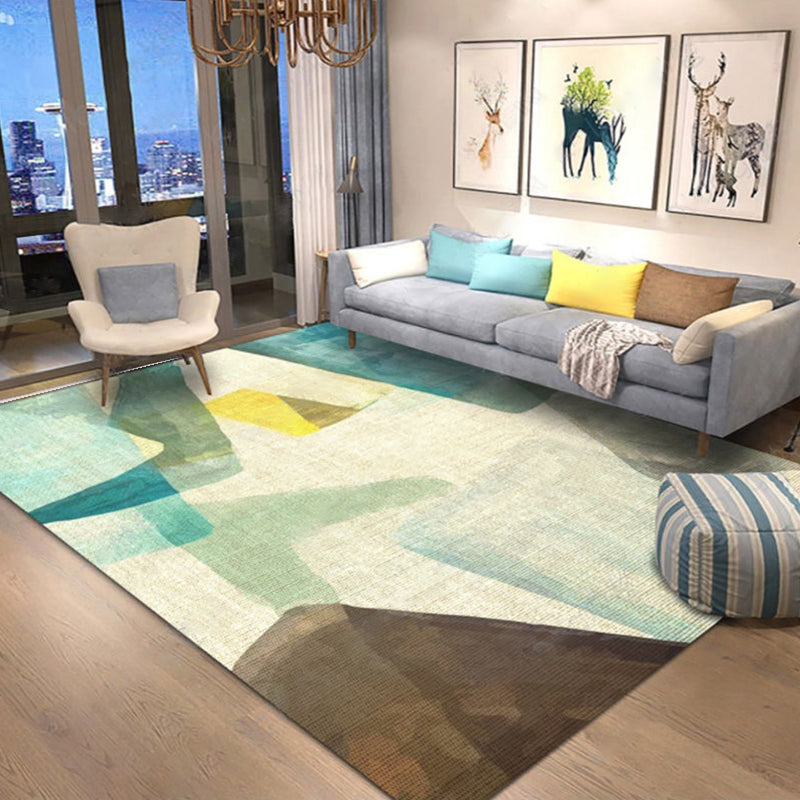 BowLift | New Product Geometric Rug Multi-Color Polyester Rug Pet-Friendly Stain Resistant Indoor Rug for Living Room