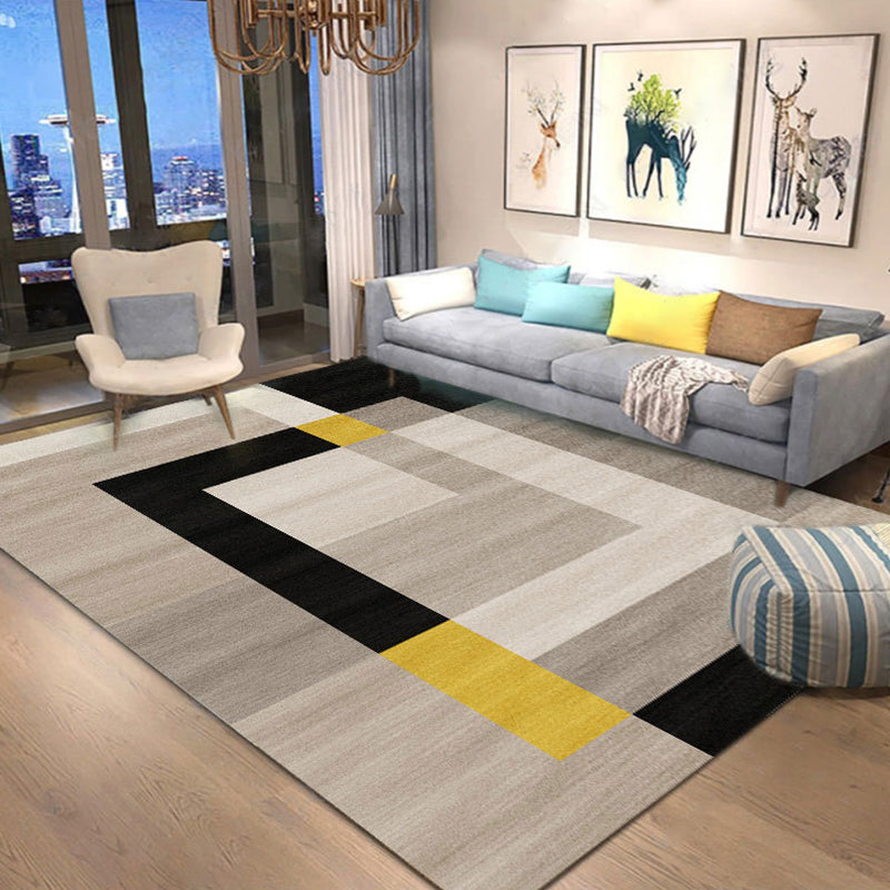 BowLift | New Product Geometric Rug Multi-Color Polyester Rug Pet-Friendly Stain Resistant Indoor Rug for Living Room