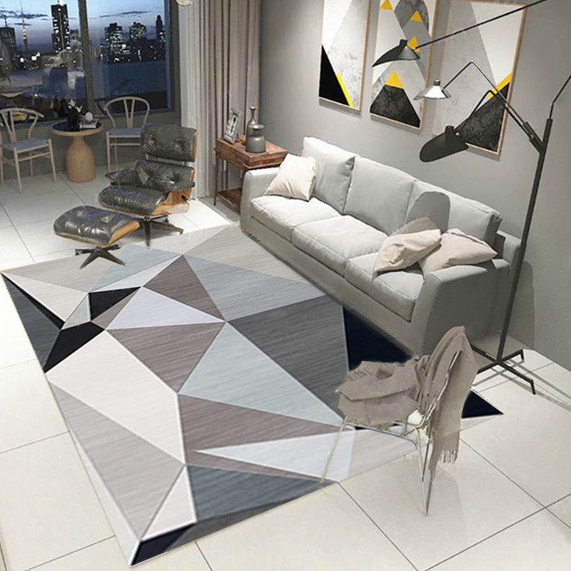BowLift | New Product Geometric Rug Multi-Color Polyester Rug Pet-Friendly Stain Resistant Indoor Rug for Living Room