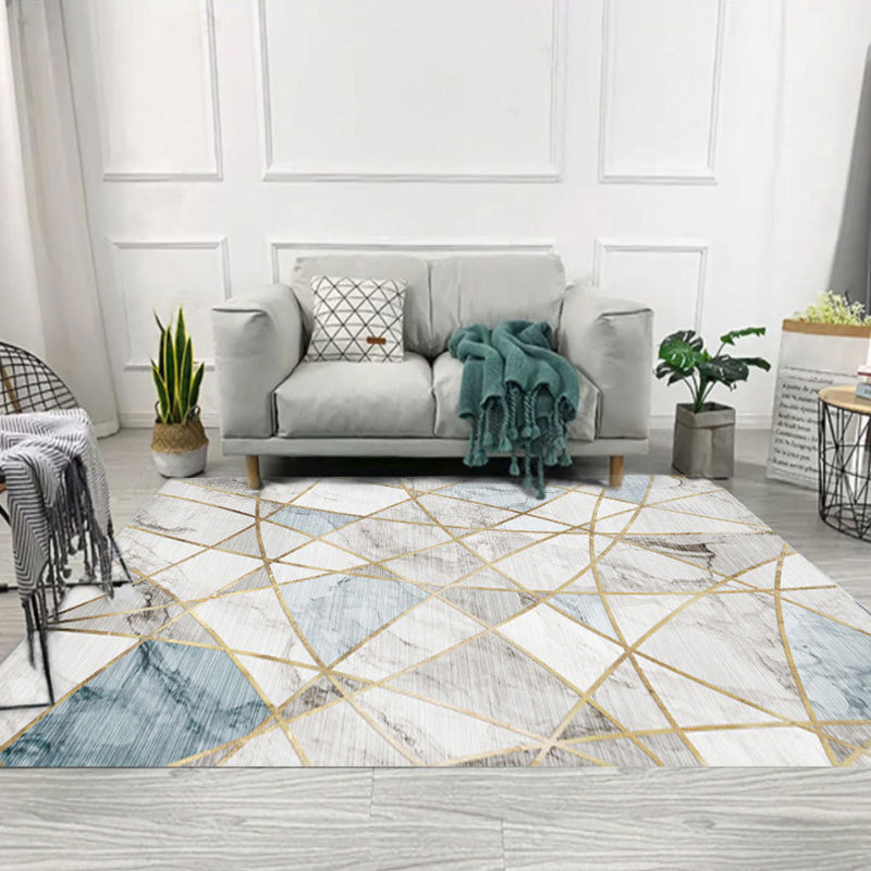 BowLift | New Product Geometric Rug Multi-Color Polyester Rug Pet-Friendly Stain Resistant Indoor Rug for Living Room