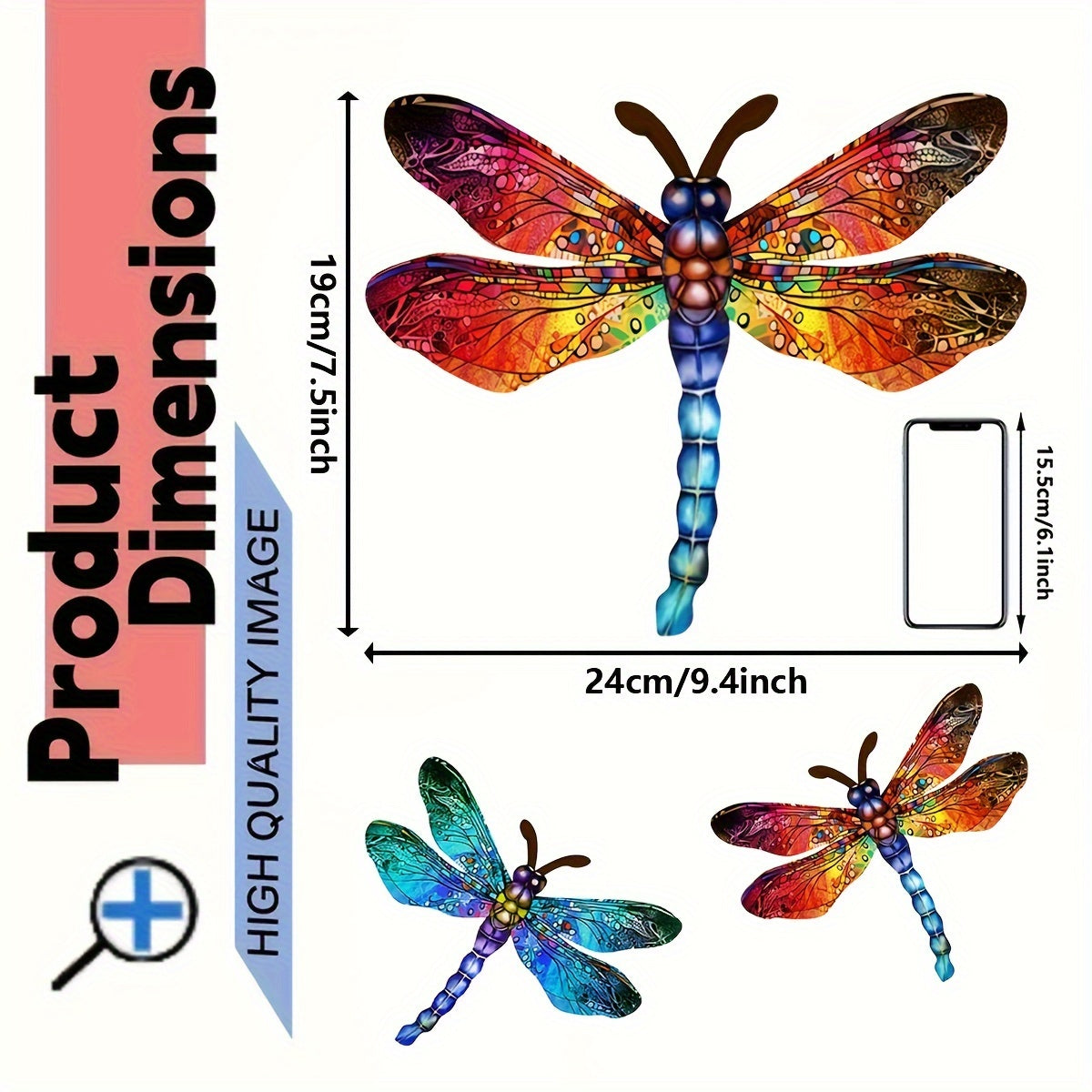 BowLift | 1/2 piece vibrant dragonfly wall art made of metal – artistic outdoor decoration for gardens, homes, and events – durable, versatile, and eye-catching – a perfect gift idea for any occasion