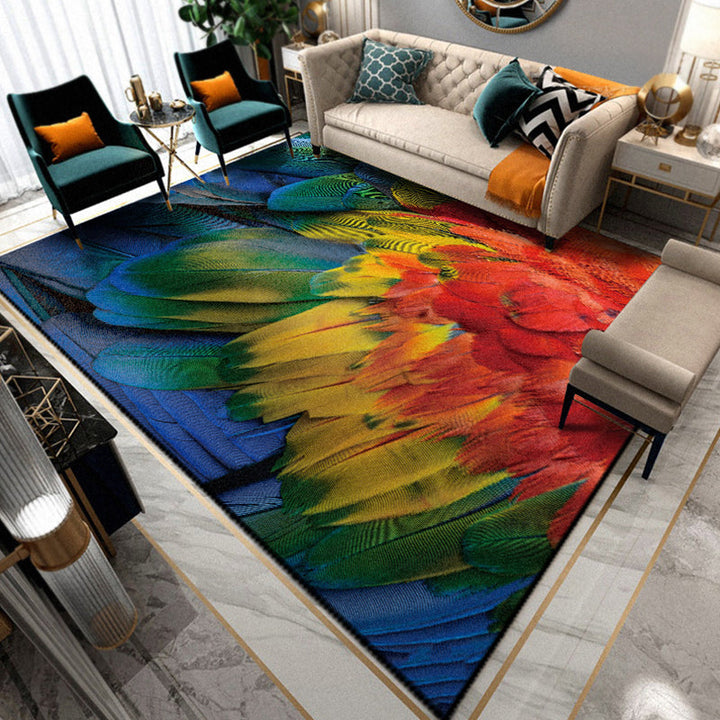 BowLift | Multicolored Living Room Rug Unique Animal Print Rug Polypropylene Pet Friendly Washable Area Rug