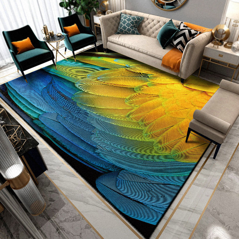 BowLift | Multicolored Living Room Rug Unique Animal Print Rug Polypropylene Pet Friendly Washable Area Rug