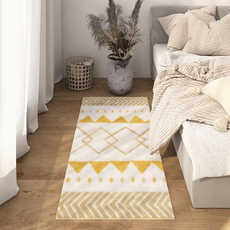 BowLift | Multicolored Bedroom Rug Ethnic Geometric Rug Polypropylene Pet Friendly Washable Indoor Rug