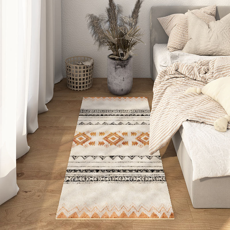 BowLift | Multicolored Bedroom Rug Ethnic Geometric Rug Polypropylene Pet Friendly Washable Indoor Rug