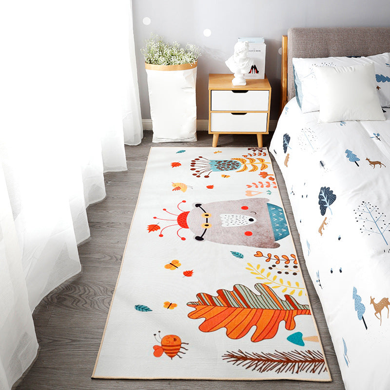 BowLift | Beautiful children's room carpet Multicolored animal print area rug polypropylene non-slip backing easy-care carpet