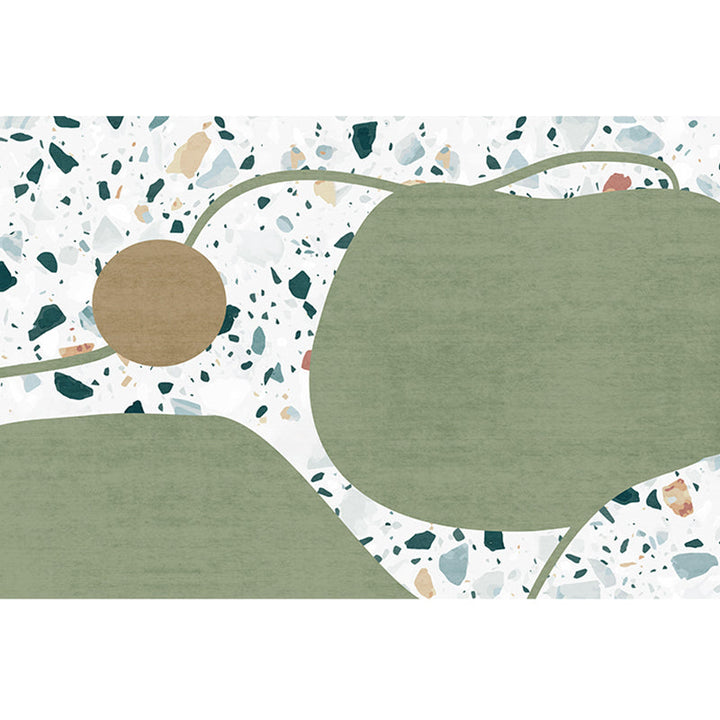 BowLift | Southwest Living Room Rug Multicolored Color Block Rug Polypropylene Non-Slip Stain Resistant Rug