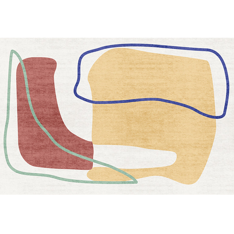 BowLift | Southwest Living Room Rug Multicolored Color Block Rug Polypropylene Non-Slip Stain Resistant Rug