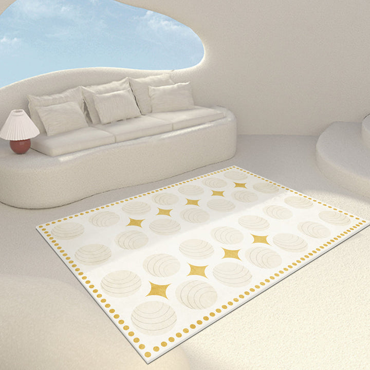 BowLift | Casual Multicolor Relaxing Carpet Synthetic Color Block Carpet Non-Slip Back Washable Carpet for Bedroom