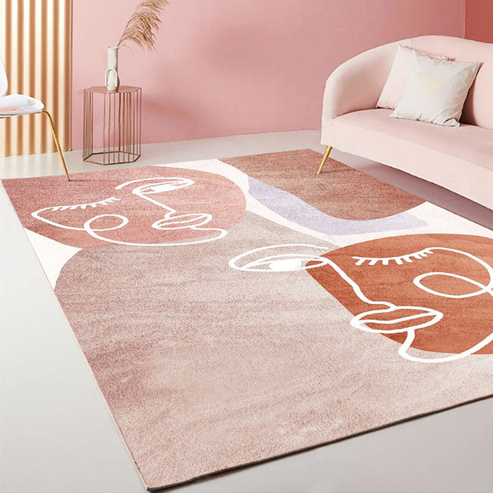 BowLift | Creative decorative carpet Multicolored abstract print carpet Polypropylene non-slip backing pet-friendly carpet