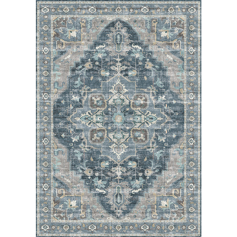 BowLift | Retro Floral Print Rug Multicolored Rustic Area Rug Polypropylene Easy Care Non-Slip Backing Rug for Room