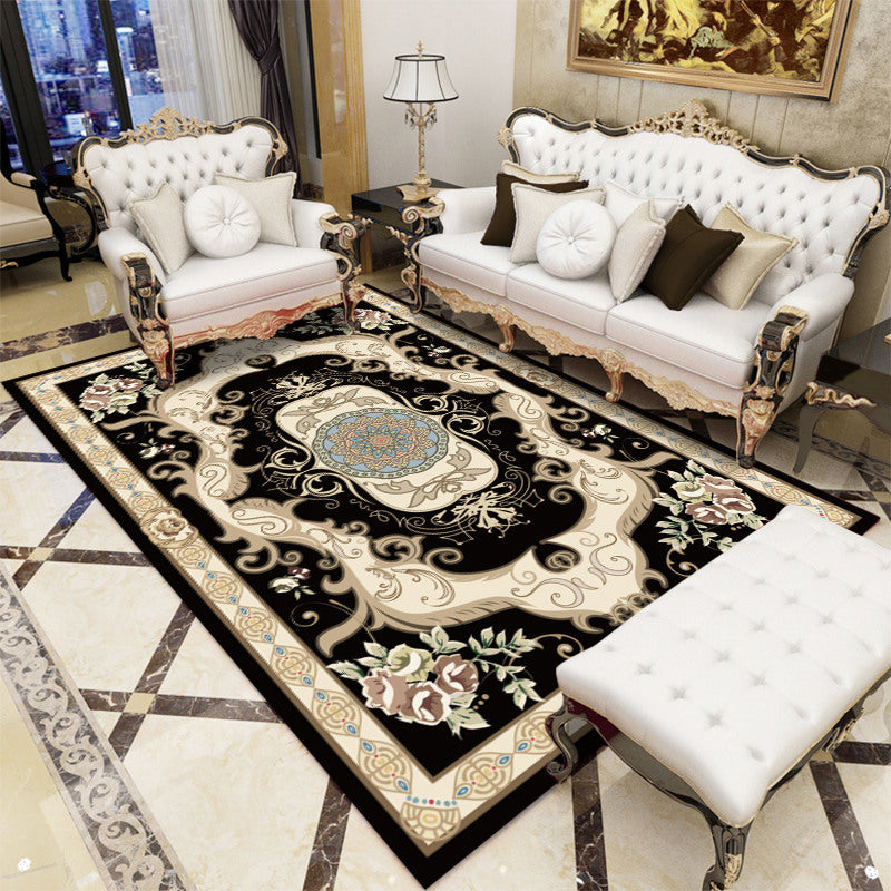 BowLift | Antique patterned rug multicolored polypropylene indoor rug easy care washable rug for living room