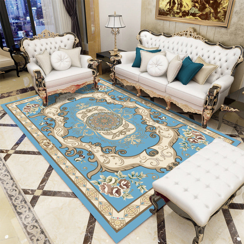 BowLift | Antique patterned rug multicolored polypropylene indoor rug easy care washable rug for living room