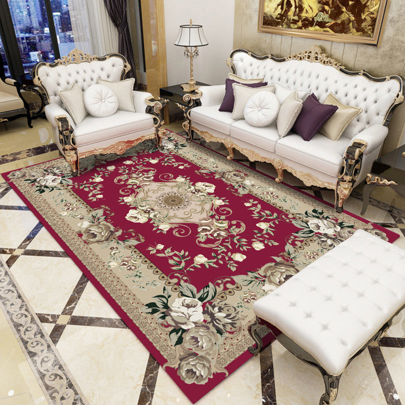 BowLift | Antique patterned rug multicolored polypropylene indoor rug easy care washable rug for living room