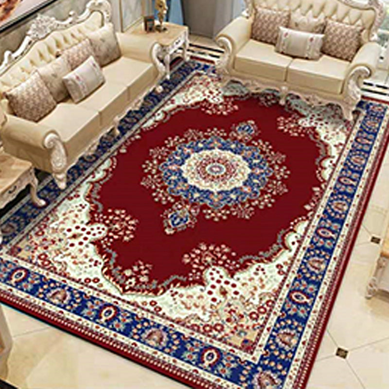 BowLift | Americana Home Rug Multicolored Printed Rug Polyester Non-Slip Backing Easy Care Rug