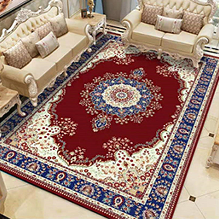 BowLift | Americana Home Rug Multicolored Printed Rug Polyester Non-Slip Backing Easy Care Rug