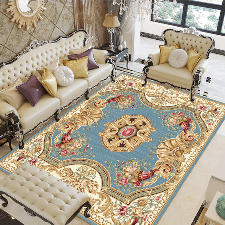 BowLift | Olden Floral patterned carpet multicolored synthetic area rug non-slip backing pet-friendly rug for the living room