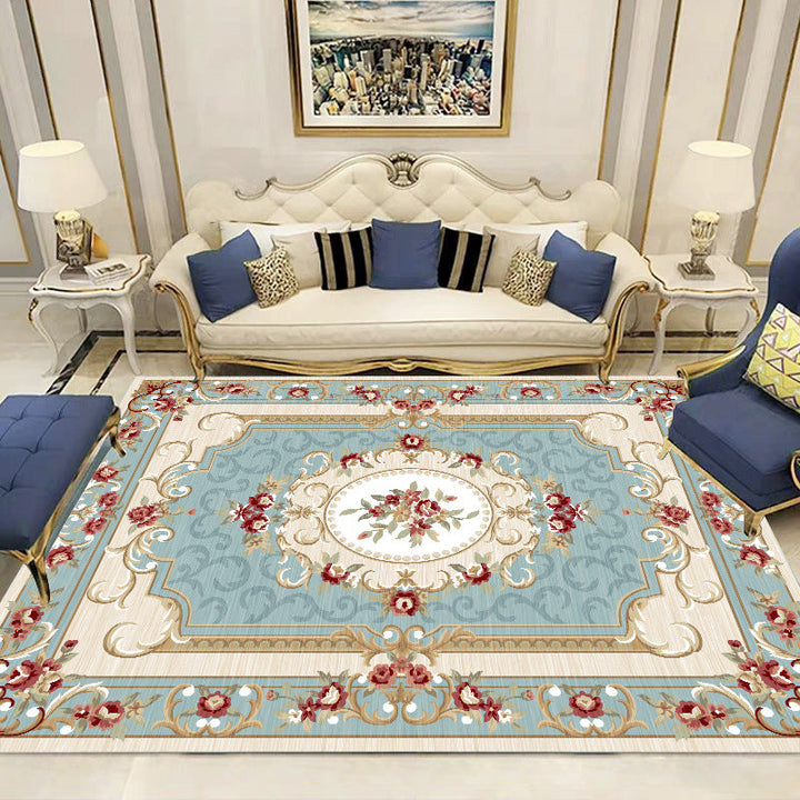 BowLift | Olden Floral patterned carpet multicolored synthetic area rug non-slip backing pet-friendly rug for the living room