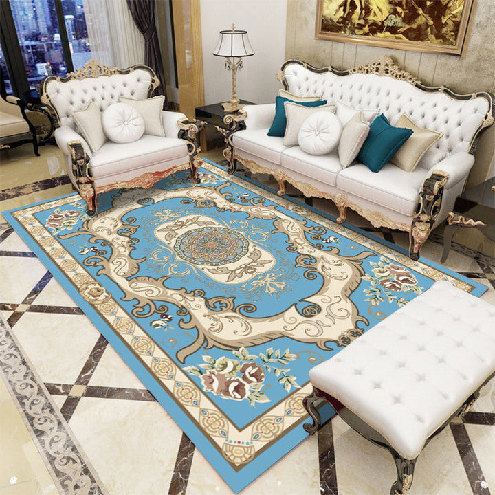 BowLift | Retro floral pattern rug multicolored synthetic indoor rug easy-care pet-friendly rug for rooms