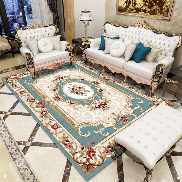 BowLift | Retro floral pattern rug multicolored synthetic indoor rug easy-care pet-friendly rug for rooms