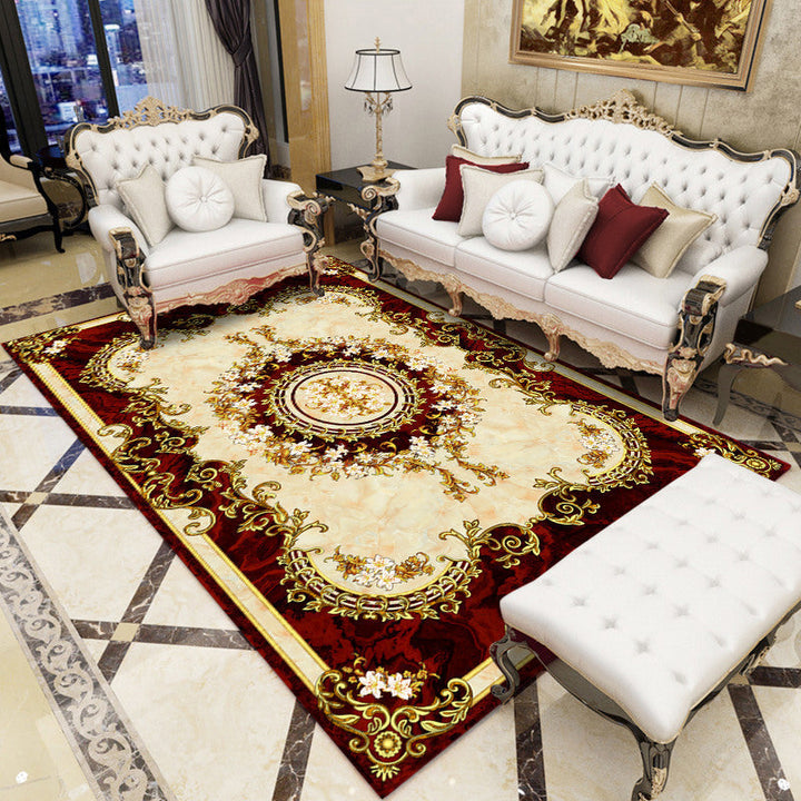 BowLift | Retro floral pattern rug multicolored synthetic indoor rug easy-care pet-friendly rug for rooms