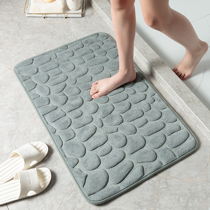 Luxury Soft Pebble Texture Bath Mat Bowlift