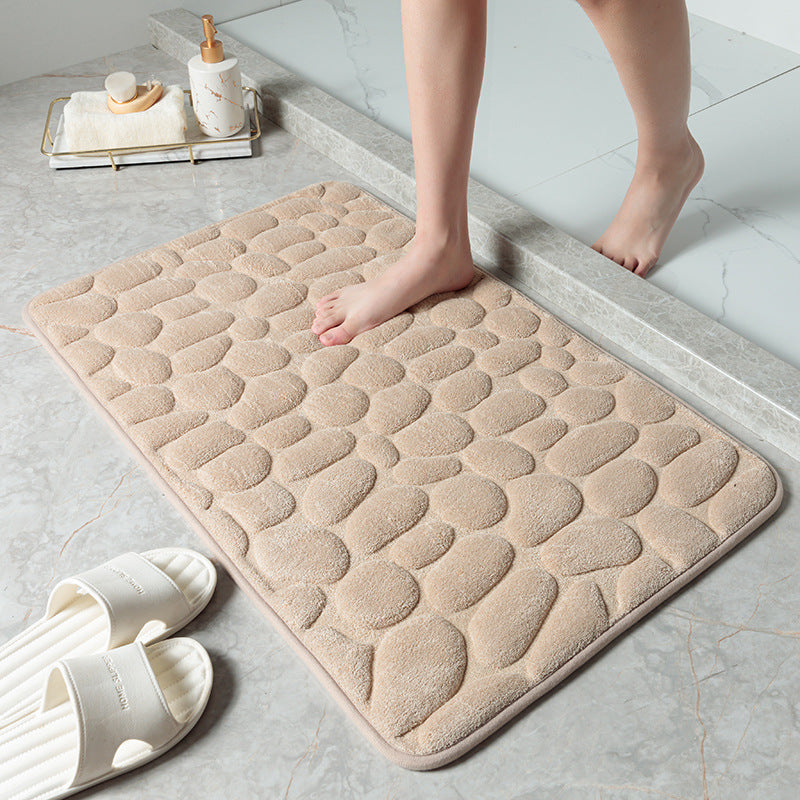 Luxury Soft Pebble Texture Bath Mat Bowlift
